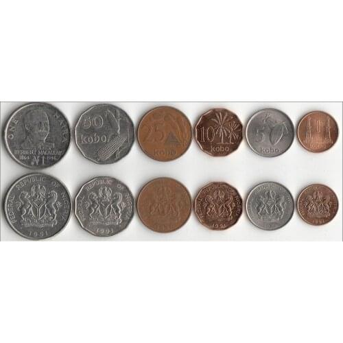Nigeria 6 Set coins Africa Original coin Collectible edition real Rare Commemorative Random year