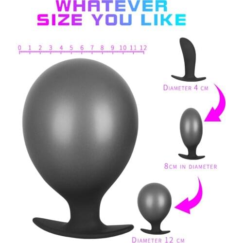 Super Large Inflatable Big Anal Plug Anus Extender Dilatador No Vibrator Sex Toys for Women Men Butt Plug Anal Balls Max 12cm