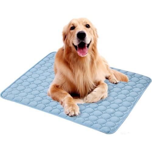 Summer Pet Cooling Mat Ice Silk Moisture-proof Dog Mat Cooler Cool Mattress Cushion Puppy Cat Kitten Sleeping Mat Keep Cool Bed