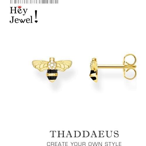 Stud Earrings Bee Dancer,Europe Style Fashion Figurative Jewerly For Women,2020 Nature Sun Symbol Gift In 925 Sterling Silver