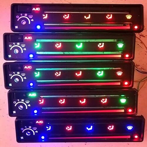 Retrofit LED lights Air AC Heater Panel Climate Control Assy for VW SANTANA