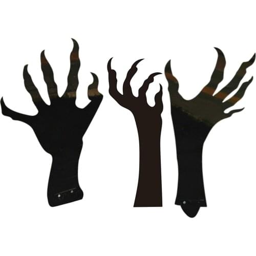 Halloween Party Ornament Garden Yards Ghost Hand Silhouette Stake Decoration natural