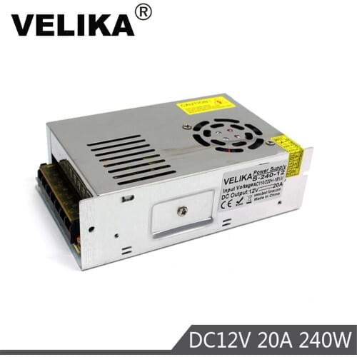 Universal DC12V Switch Power Supply 20A 240W Driver Switching 110V 220V AC DC 12V Lighting SMPS For LED Strip Display Light CCTV