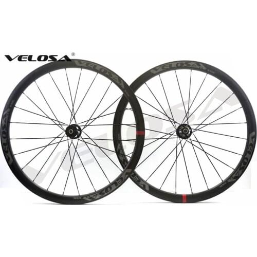 Velosa Disc 35 Road Disc Brake carbon wheelset, ,700C road bike wheel,cyclocross wheel,38mm clincher/tubular,novatec hubs