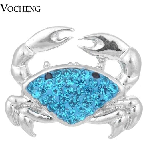 Vocheng Ginger Snaps 18mm 3 Colors Crystal Nautical Crab Vn-1055