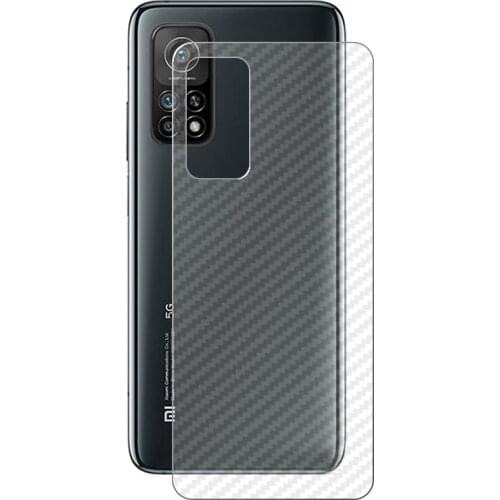 5PCS For Xiaomi Mi 10T / Pro / Lite 5G 6.67" 3D Carbon Fiber Rear Back Film Stiker Screen Protector (Not Tempered Glass)