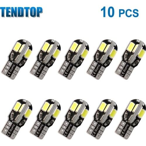10/20Pcs 12V Car Interior Light Bulb Side Wedge Light Signal Lamp White Car Styling T10 LED Bulb Canbus Error Free 5630 8SMD