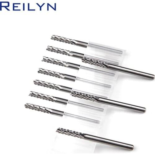 10 pc 2.4x10.5x3.175mm Carbide end mill PCB milling cutter CNC cutter mini drill bit Tungsten Carbide router PCB routering tool