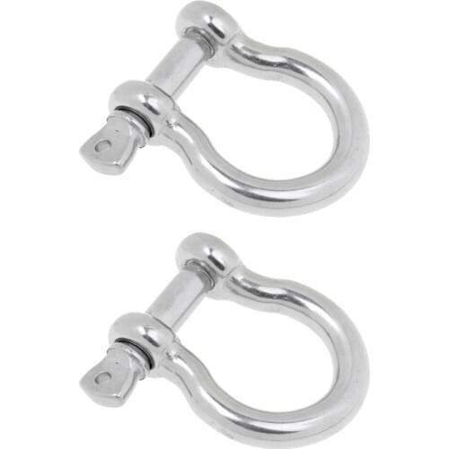 2 Pcs. M10 Stainless Steel Shackle Anchor Shackle For Connection Between Anchors And Anchor Chains