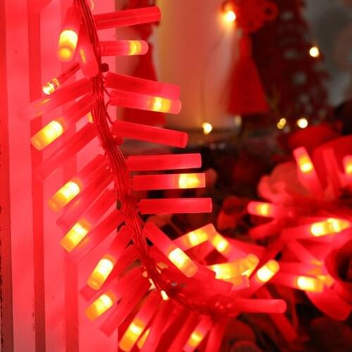 92LED 1.35m Electronic Firecracker Lamp with Sound AC220V LED String Light