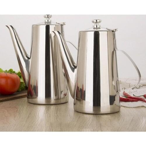 2L Stainless Steel Coffee Kettle Coating Long Mouth Spout-Teapot Water Jug Hotel OfficeTea Pot Coffee Pot Home Kitchen Tool