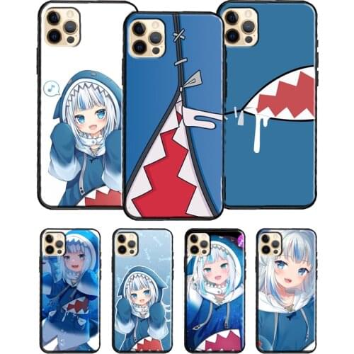 Gawr Gura Hololive Anime For iPhone 12 Pro Max Mini 7 8 Plus Phone Case For iPhone 11 Pro Max XS XR X SE 2020 Cover