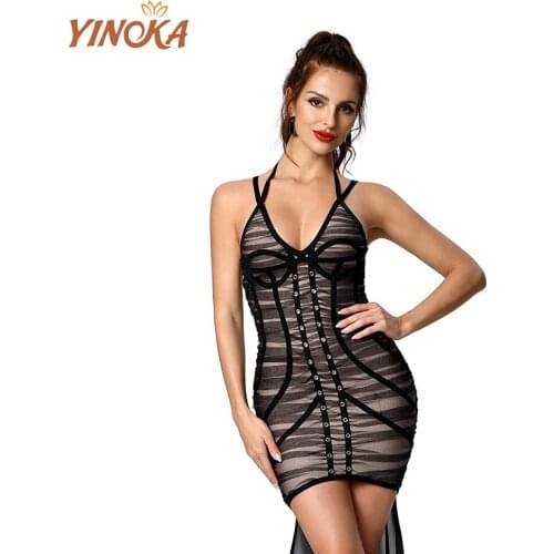Yinoka Black Bandage Dress Bodycon Sexy Backless Bodycon Long Dress Evening Party Bridesmaids Infinity Robe Longue Femme