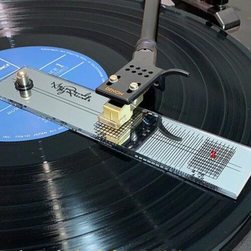 Pickup Calibration Distance Gauge Protractor Record LP Vinyl Turntable Phonograph Phono Cartridge Stylus Alignment