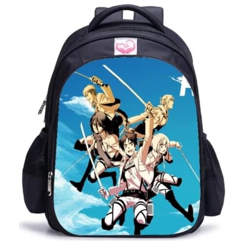 Attack on Titan kids Backpack Anime School Bag Lovely Cute Toddler Children Boys Girls Backpack 16inch Primary Mochilas
