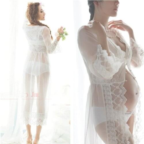 Maternity Long Dresses Wrap Bust Elegant Maternity Photography Dress Lace Pregnant Women Dresses Fancy Maternity Photo Shooting