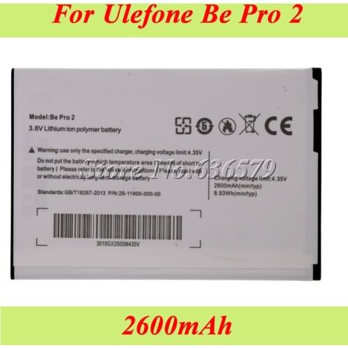 For Ulefone Be Pro 2 Battery for Ulefone L55 Bateria Accumulator AKKU 2600mAh