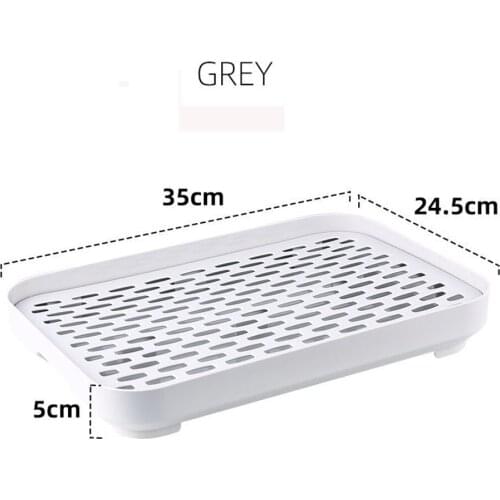 Fruit Double Layer Plastic Tea Tray Fruit New Creative Drain Tray Rrectangular Racks