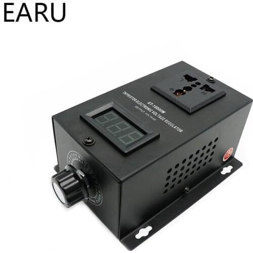 AC0-220V 10000W SCR Silicon Electronic Voltage Regulator Temperature Heater Fan Motor Speed Controller Dimming Dimmer Thermostat