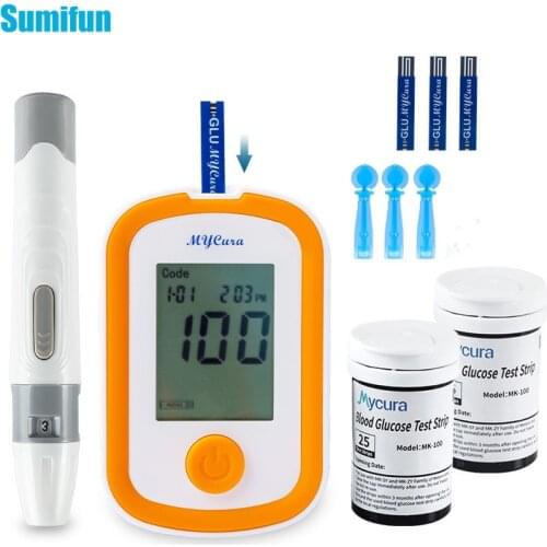 Blood Glucose Monitor Health Aid Glucometer 50PCS Test Strips Lancets Kit Blood Sugar Meter Diabetes Tester