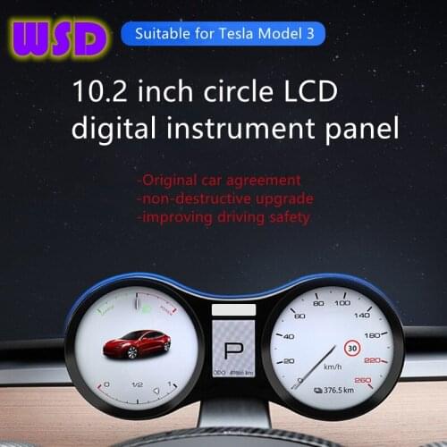 Instrument high-definition LCD display, suitable for model3/Model Y, dual car OBD modification, HUD head-up display panel, car a