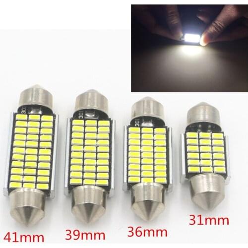 Car Interior Light 31mm 36mm 39mm 41mm SMD LED Bulbs C10W C5W Festoon Mirror Dome Reading Door Number Lamp Ice Blue