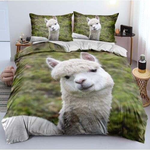 Animal Bedding sets Alpaca Bed Linen Duvet/Quilt/Comforter Cover Set 200x200 King Queen Double Single Full Bedspreads