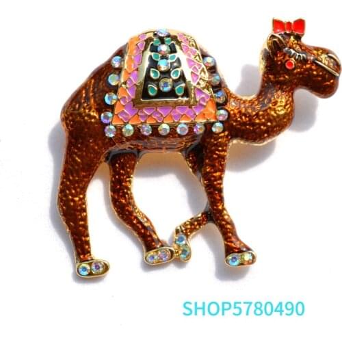 Fashion Jewelry Lovely animal brooches Brown Color Enamel pins Cute Brooches for Women Sweater Coat Accessories Elegant Pin