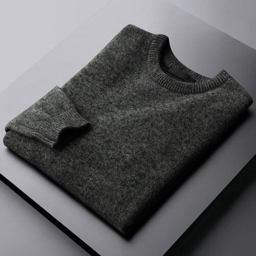 Classic Round Collar Mens Sweater High Quality Autumn Winter Imitation Wool Casual Sweater Male Size 4xl Man Sweaters