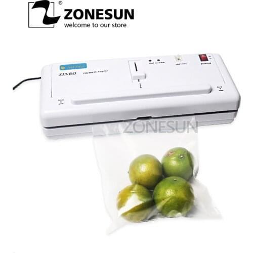 ZONESUN Small Household Vacuum Sealer Film Packaging Machine Food Sealing Preservation Machine