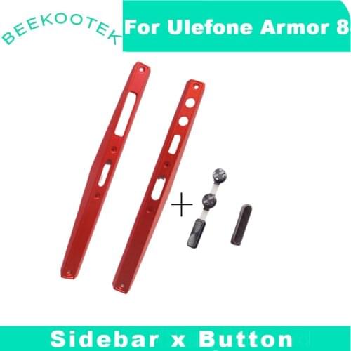 New Original Left and Right Decoration Parts Side Metal Replacement Parts+Power Volume Key For Ulefone Armor 8 6.1 inchCellphone
