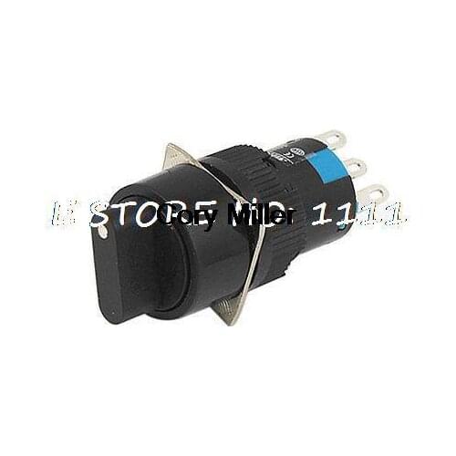 Electrical Circuit On/Off Type Rotary Selector Switch Black