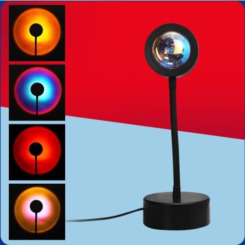 Sunset Projection Night Lights Live Broadcast Background Like Galaxy Projector Atmosphere Rainbow Lamp For Bedroom Decoration