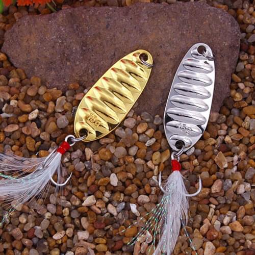 5g/10g/15g/20g Gold Silver Sequins With Fishing Lures Spoon Lure Hard Baits Bass Pike Fishing Tackle Wobblers Treble Fishing