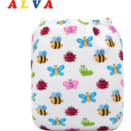 Alvababy Cloth Diapers Baby New Washable Easy to Use Cloth Nappy with 1pc Microfiber Insert