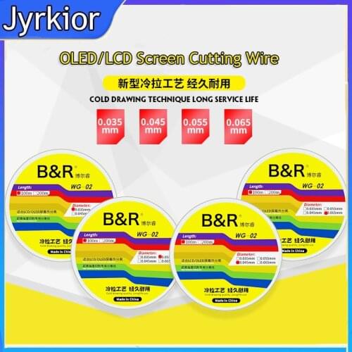 High Hardness Special Diamond Wire Cutting Line for Mobile Phone LCD/OLED Screen Glass Of Separation Line Gold Molybdenum Wire