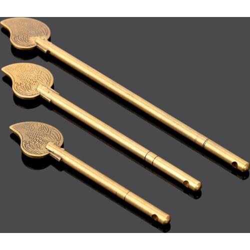 1pc Latch Locking Pin Straight Lock Bolt Chinese Furniture Hardware Brass Locking Closure Pin Cabinet Door Trunk Box Latch