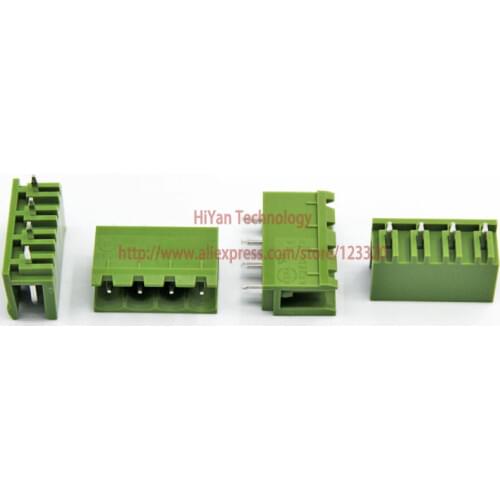 20sets/lot) PCB Screw Terminal Block Connector KF2EDGK 4P and 180 Degree Pin Header pitch:5.08MM/0.2inch Green 10A 300V 4Pins