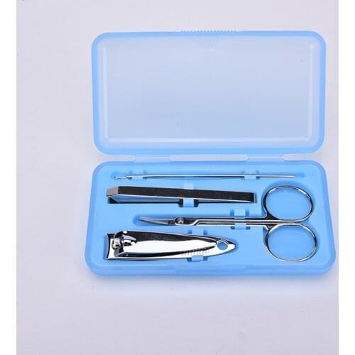 4Pcs/set Nails Clipper Kit Manicure Set Clippers Trimmers Pedicure Scissor Random Color Nail Tools Sets Kits