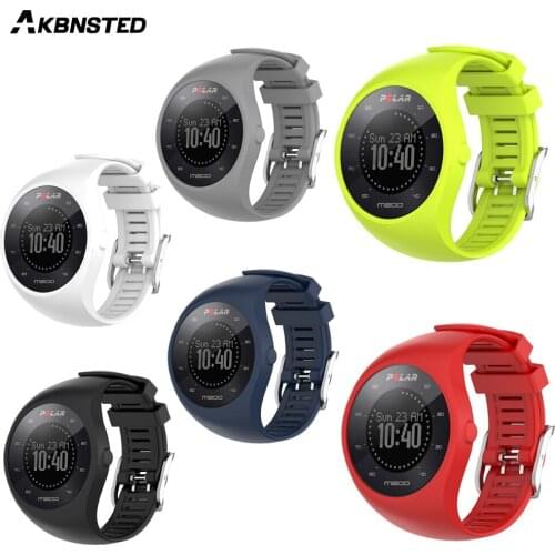 AKBNSTED Smart Watch Strap For Polar M200 Silicone Smart Bracelet Wrist Strap Accessories For Polar M200 Movement Watchbands