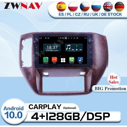 Carplay 2 Din Android 10 Multimedia For Nissan Patrol Y61 Car Radio Receiver Audio Stereo GPS Navigation Video Player Head Unit