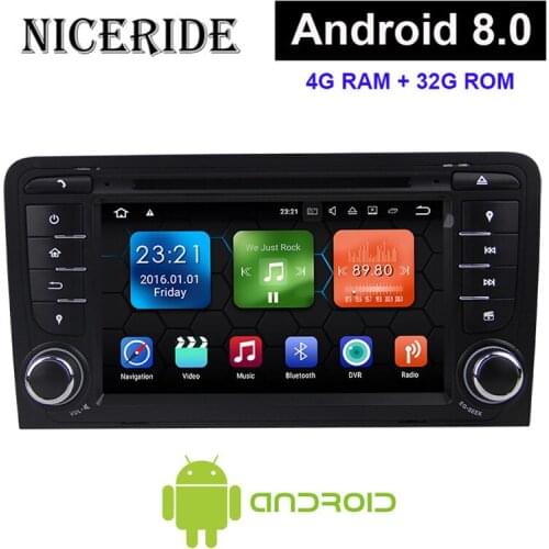 Octa Core 4G RAM Android 8.1 Car DVD Multimedia Player For Audi A3 S3 Auto 2 din radio Autoradio Stereo GPS navigation BT WIFI