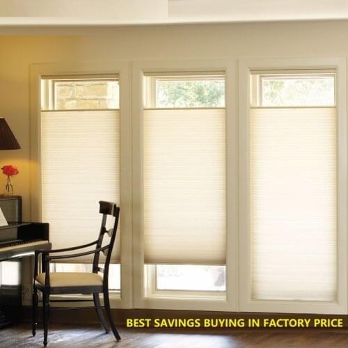 Cordless honeycomb blinds daylight blackout window shutter up and down open customized size blinds
