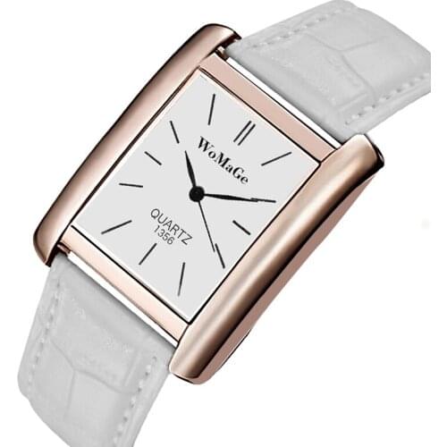 Fashion Rectangle Black Leather Watches Women Top Brand Luxury Watch Casual Ladies Wrist Watch Dress Female Clock Reloj Mujer