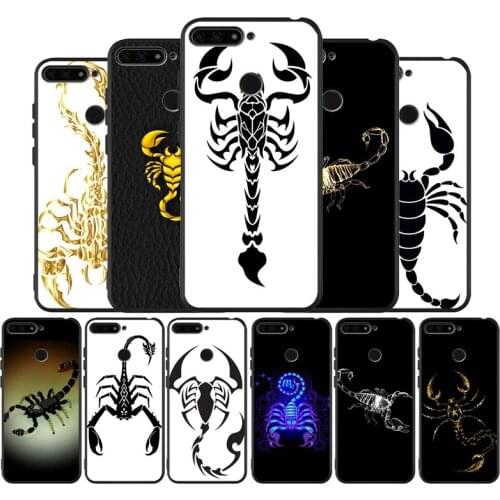 Scorpion black Silicone Phone Case For Huawei honor 30 20 Pro 8 8X 9 10 20 Lite Mate 10 20 30 Lite Pro cover