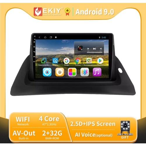 EKIY Android 9.0 For Renault Kangoo 2007-2009 Multimedia Stereo Video Player 360 Camera Navigation GPS Carplay Head Unit BT WIFI