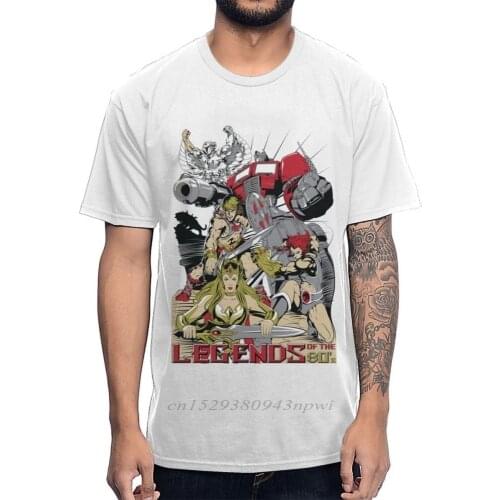 Classic Cartoon LEGENDS OF THE 80S He-Man She-Ra Princess Of Power Thundercats T Shirt Soft Slim Men Tee Shirt