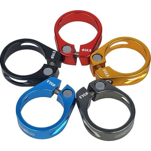 MEIJUN 31.8 / 34.9mm Aluminium Alloy MTB Road Bicycle Seatpost Clamp Bike Cycling Seat Post Tube Clip Bike Parts