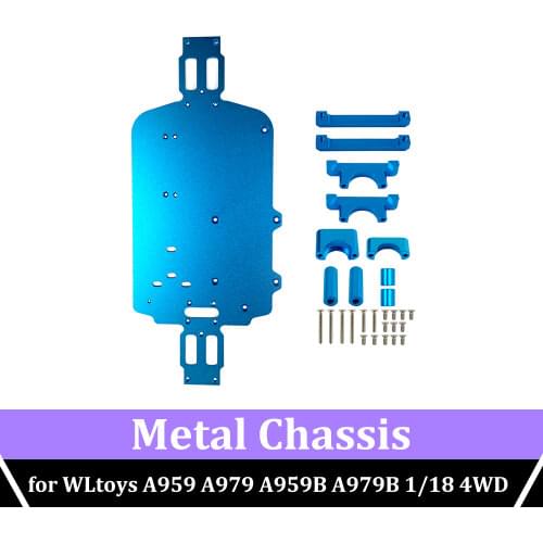 SURPASS HOBBY RC Metal Chassis Parts for 1/18 4WD WLtoys A959 A979 A959B A979B Remote Control Car Aluminum Upgrade Accessories