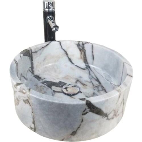 Milas Lilac White Marble Bathroom Sink